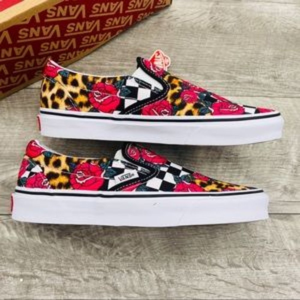 Vans Classic Slip-On Rose Checkerboard - Picture 3 of 6